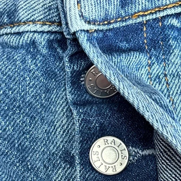 RAILS The Topanga High Rise Straight Leg Distressed Ripped Jeans Womens Size 29 - Picture 13 of 13